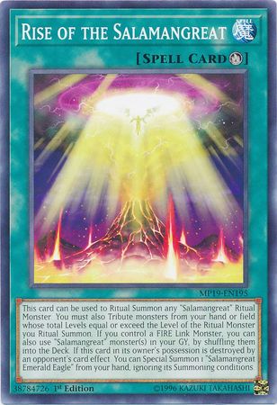 Rise of the Salamangreat MP19 EN195 Common 1st Edition Yu Gi Oh 2019 Mega Tins Gold Sarcophagus Tin Mega Pack Singles Rise of the Salamangreat MP19 EN195 Common 1st Edition Yu Gi Oh 2019 Mega Tins Gold Sarcophagus Tin Mega Pack Singles