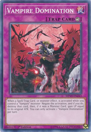 Vampire Domination MP19 EN243 Common 1st Edition Yu Gi Oh 2019 Mega Tins Gold Sarcophagus Tin Mega Pack Singles Vampire Domination MP19 EN243 Common 1st Edition Yu Gi Oh 2019 Mega Tins Gold Sarcophagus Tin Mega Pack Singles