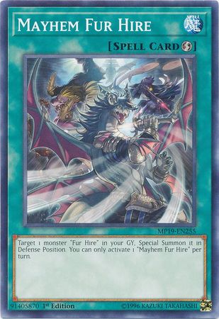 Mayhem Fur Hire MP19 EN255 Common 1st Edition Yu Gi Oh 2019 Mega Tins Gold Sarcophagus Tin Mega Pack Singles Mayhem Fur Hire MP19 EN255 Common 1st Edition Yu Gi Oh 2019 Mega Tins Gold Sarcophagus Tin Mega Pack Singles