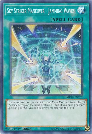 Sky Striker Maneuver Jamming Waves MP19 EN262 Common 1st Edition Sky Striker Maneuver Jamming Waves MP19 EN262 Common 1st Edition