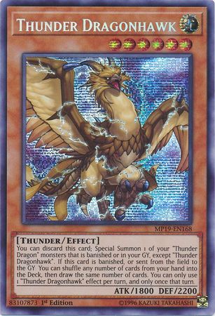 Thunder Dragonhawk MP19 EN168 Prismatic Secret Rare 1st Edition Thunder Dragonhawk MP19 EN168 Prismatic Secret Rare 1st Edition