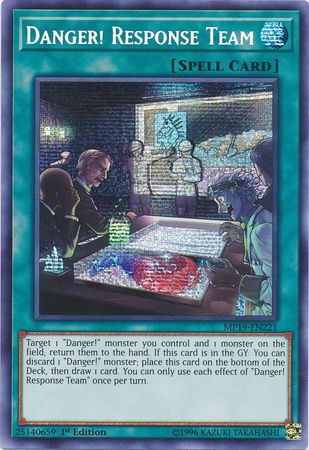 Danger Response Team MP19 EN221 Prismatic Secret Rare 1st Edition Danger Response Team MP19 EN221 Prismatic Secret Rare 1st Edition