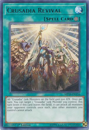 Crusadia Revival MP19 EN116 Rare 1st Edition Yu Gi Oh 2019 Mega Tins Gold Sarcophagus Tin Mega Pack Singles Crusadia Revival MP19 EN116 Rare 1st Edition Yu Gi Oh 2019 Mega Tins Gold Sarcophagus Tin Mega Pack Singles