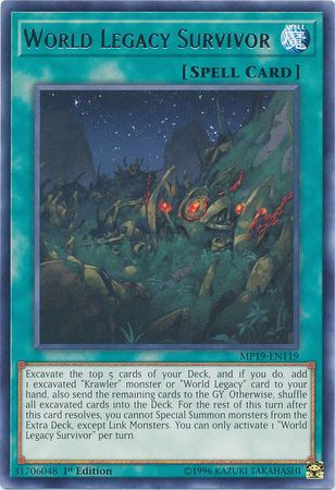World Legacy Survivor MP19 EN119 Rare 1st Edition Yu Gi Oh 2019 Mega Tins Gold Sarcophagus Tin Mega Pack Singles World Legacy Survivor MP19 EN119 Rare 1st Edition Yu Gi Oh 2019 Mega Tins Gold Sarcophagus Tin Mega Pack Singles