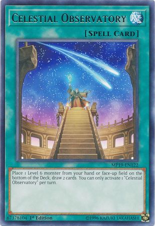 Celestial Observatory MP19 EN122 Rare 1st Edition Yu Gi Oh 2019 Mega Tins Gold Sarcophagus Tin Mega Pack Singles Celestial Observatory MP19 EN122 Rare 1st Edition Yu Gi Oh 2019 Mega Tins Gold Sarcophagus Tin Mega Pack Singles
