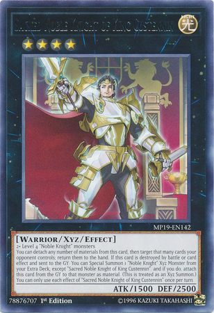Sacred Noble Knight of King Custennin MP19 EN142 Rare 1st Edition Yu Gi Oh 2019 Mega Tins Gold Sarcophagus Tin Mega Pack Singles Sacred Noble Knight of King Custennin MP19 EN142 Rare 1st Edition Yu Gi Oh 2019 Mega Tins Gold Sarcophagus Tin Mega Pack Singles