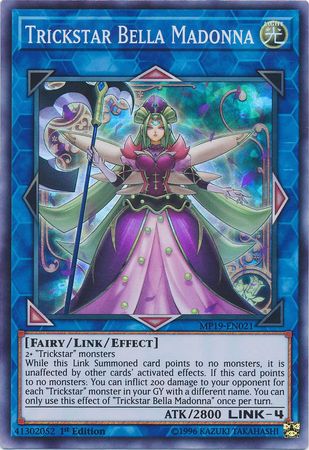 Trickstar Bella Madonna MP19 EN021 Super Rare 1st Edition Yu Gi Oh 2019 Mega Tins Gold Sarcophagus Tin Mega Pack Singles Trickstar Bella Madonna MP19 EN021 Super Rare 1st Edition Yu Gi Oh 2019 Mega Tins Gold Sarcophagus Tin Mega Pack Singles