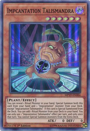 Impcantation Talismandra MP19 EN084 Super Rare 1st Edition Impcantation Talismandra MP19 EN084 Super Rare 1st Edition