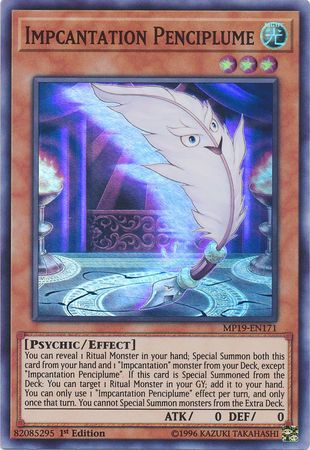 Impcantation Penciplume MP19 EN171 Super Rare 1st Edition Impcantation Penciplume MP19 EN171 Super Rare 1st Edition
