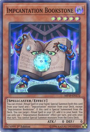 Impcantation Bookstone MP19 EN172 Super Rare 1st Edition Impcantation Bookstone MP19 EN172 Super Rare 1st Edition