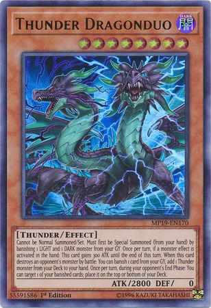 Thunder Dragonduo MP19 EN170 Ultra Rare 1st Edition Yu Gi Oh 2019 Mega Tins Gold Sarcophagus Tin Mega Pack Singles Thunder Dragonduo MP19 EN170 Ultra Rare 1st Edition Yu Gi Oh 2019 Mega Tins Gold Sarcophagus Tin Mega Pack Singles