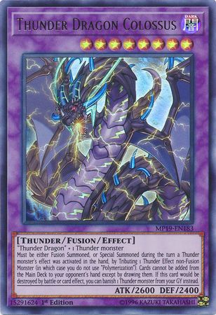 YuGiOh Thunder Dragon Colossus Ultimate Rare OP10-EN001 Unlimited Edition 