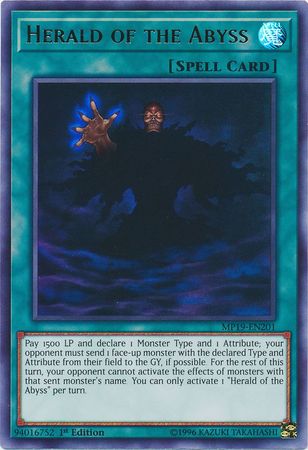 Herald of the Abyss MP19 EN201 Ultra Rare 1st Edition Herald of the Abyss MP19 EN201 Ultra Rare 1st Edition