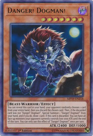 Danger Dogman MP19 EN218 Ultra Rare 1st Edition Danger Dogman MP19 EN218 Ultra Rare 1st Edition