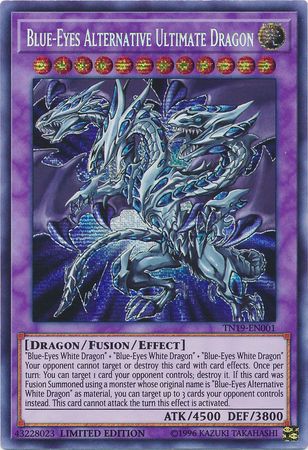 3x Blue-Eyes Alternative Ultimate Dragon TN19-EN001 Prismatic Secret Rare NM/M 