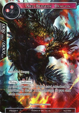 Neo Berserk Dragon SNV 028 Rare Full Art Force of Will Strangers of New Valhalla Singles Neo Berserk Dragon SNV 028 Rare Full Art Force of Will Strangers of New Valhalla Singles