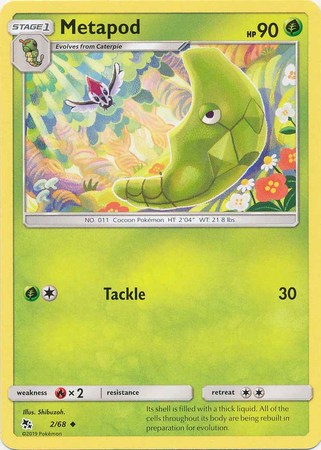 Metapod 2 68 Uncommon Hidden Fates Singles Metapod 2 68 Uncommon Hidden Fates Singles