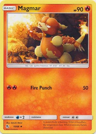 Magmar 10 68 Uncommon Sun Moon Hidden Fates Singles Magmar 10 68 Uncommon Sun Moon Hidden Fates Singles