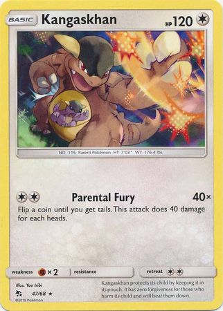 Kangaskhan - Hidden Fates Pokémon card 47/68
