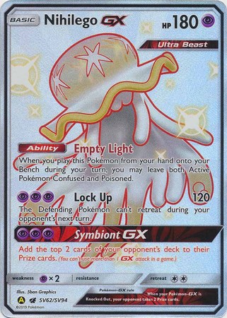 Pokemon Card Nihilego GX shiny excellent condition