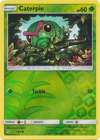 Caterpie 1/68 Hidden Fates Pokemon TCG Card Near Mint 