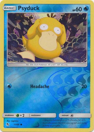 Pokemon Card Tcg Hidden Fates Reverse Holo Psyduck 11/68 