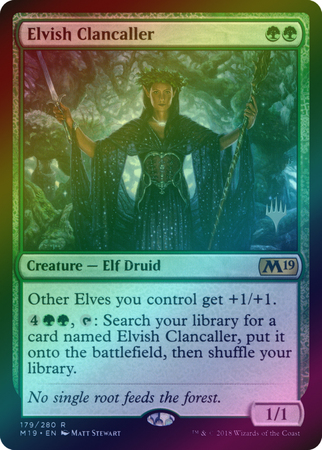 Elvish Clancaller 179 280 Silver Stamped Foil Magic 2019 M19 Silver Stamped Foil Singles Elvish Clancaller 179 280 Silver Stamped Foil Magic 2019 M19 Silver Stamped Foil Singles