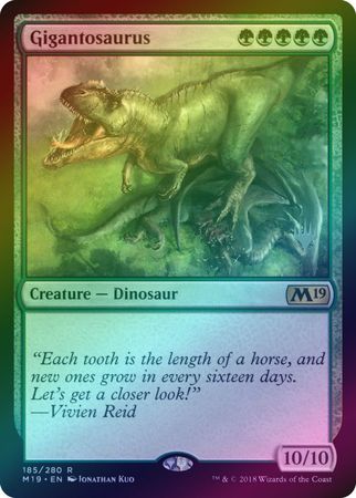 Gigantosaurus 185 280 Silver Stamped Foil Magic 2019 M19 Silver Stamped Foil Singles Gigantosaurus 185 280 Silver Stamped Foil Magic 2019 M19 Silver Stamped Foil Singles