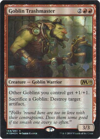 Goblin Trashmaster 144 280 Silver Stamped Foil Magic 2019 M19 Silver Stamped Foil Singles Goblin Trashmaster 144 280 Silver Stamped Foil Magic 2019 M19 Silver Stamped Foil Singles
