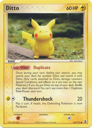 Single Cards Selection /113 DITTO Variations Pokemon Ex Delta Species 