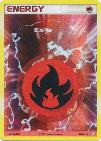 Fire Energy 106/110 3 EX HOLON PHANTOMS HOLO RARE PTCG