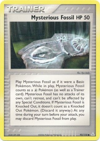 Mysterious Fossil 92/110 3 EX HOLON PHANTOMS COMMON PTCG