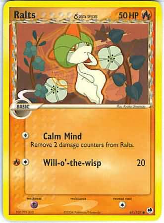 Delta Species Pokemon Ralts 61//101 Common Reverse Holo.