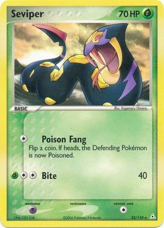Seviper 32 110 Rare Ex Holon Phantoms Singles Seviper 32 110 Rare Ex Holon Phantoms Singles