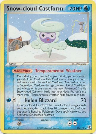 Snow cloud Castform 29 113 Rare Snow cloud Castform 29 113 Rare