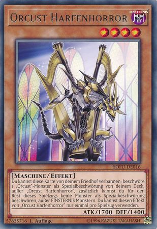 Orcust Harfenhorror Orcust Harp Horror SOFU DE016 Rare 1st Edition German Yugioh Cards Orcust Harfenhorror Orcust Harp Horror SOFU DE016 Rare 1st Edition German Yugioh Cards