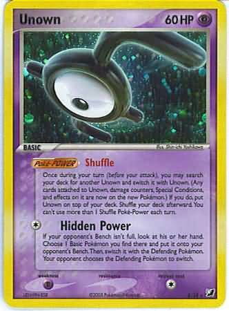 Unown H  H/28 Ex Unseen Forces Holo Rare 