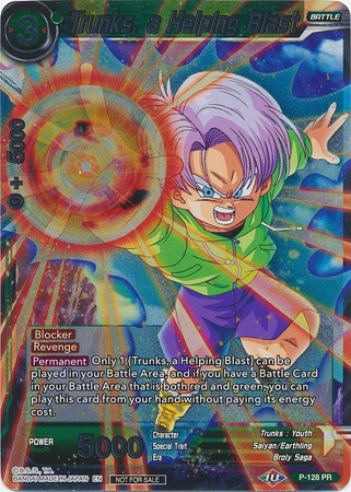 Trunks a Helping Blast P 128 Foil Promo Dragon Ball Super Tournament Promos Trunks a Helping Blast P 128 Foil Promo Dragon Ball Super Tournament Promos