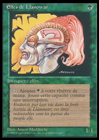 Elfes de Llanowar Fourth Edition WB French 4th Edition White Border French Singles Elfes de Llanowar Fourth Edition WB French 4th Edition White Border French Singles