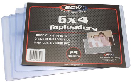 BCW 25ct 6 x 4 Toploaders 1 TLCH 6X4 Miscellaneous Supplies BCW 25ct 6 x 4 Toploaders 1 TLCH 6X4 Miscellaneous Supplies
