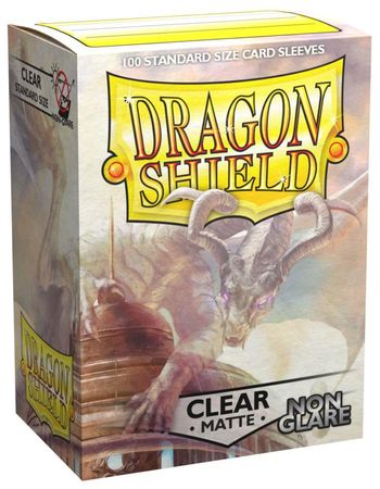 Dragon Shield Matte Clear Non Glare 100ct Standard Sized Sleeves AT 11801 Sleeves Dragon Shield Matte Clear Non Glare 100ct Standard Sized Sleeves AT 11801 Sleeves