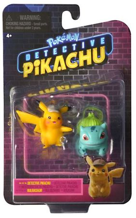 Pokemon Detective Pikachu Bulbasaur 2 Figure Pack Wicked Cool Toys WCT97598 Official Pokemon Plushes Toys Apparel Pokemon Detective Pikachu Bulbasaur 2 Figure Pack Wicked Cool Toys WCT97598 Official Pokemon Plushes Toys Apparel