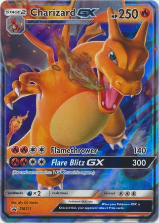  Charizard GX - SM211 - Hidden Fates - Pokemon Black Star Promo  - Ultra Rare Holo : Toys & Games