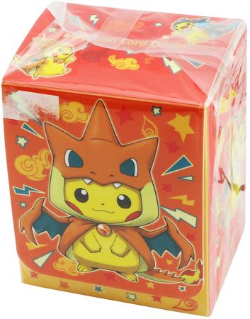 Pokemon Center Poncho Wearing Pikachu M Charizard Y Orange Deck Box Pokemon Center Poncho Wearing Pikachu M Charizard Y Orange Deck Box