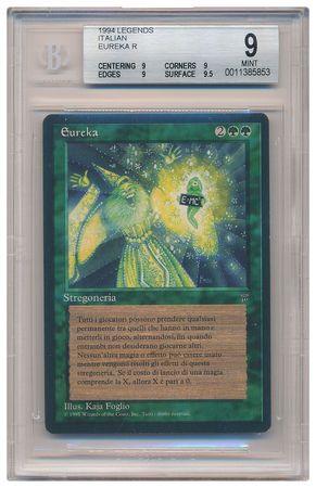 Eureka Beckett BGS MINT 9 5853 Legends Italian Legends Italian Singles Eureka Beckett BGS MINT 9 5853 Legends Italian Legends Italian Singles