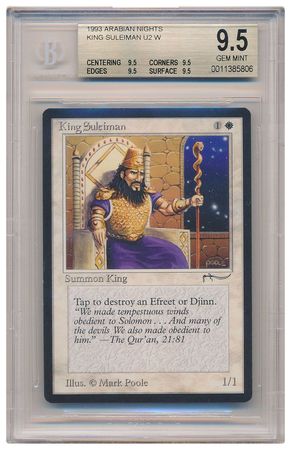 King Suleiman Beckett BGS GEM MINT 9 5 5806 Arabian Nights Arabian Nights Singles King Suleiman Beckett BGS GEM MINT 9 5 5806 Arabian Nights Arabian Nights Singles