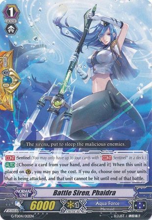 Battle Siren Phaidra G TD04 012EN TD G Trial Deck 4 Blue Cavalry of the Divine Marine Spirits G TD04 Battle Siren Phaidra G TD04 012EN TD G Trial Deck 4 Blue Cavalry of the Divine Marine Spirits G TD04