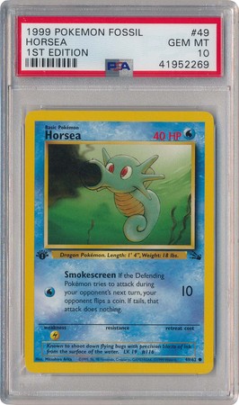 Horsea 49 62 PSA GEM MT 10 Common 1st Edition Fossil 2269 Fossil 1st Edition Singles Horsea 49 62 PSA GEM MT 10 Common 1st Edition Fossil 2269 Fossil 1st Edition Singles