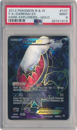Darkrai EX 107 108 PSA Mint 9 Full Art Ultra Rare B W Dark Explorers 1919 Black White 5 Dark Explorers Singles Darkrai EX 107 108 PSA Mint 9 Full Art Ultra Rare B W Dark Explorers 1919 Black White 5 Dark Explorers Singles