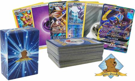 100 Card Lot with Energy Rares Featuring 2 Legendary GX Cards By Golden Groundhog Pokemon Rare Lots 100 Card Lot with Energy Rares Featuring 2 Legendary GX Cards By Golden Groundhog Pokemon Rare Lots